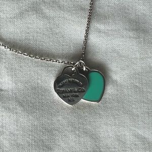 Tiffany & Co. Return to Tiffany Blue double heart tag necklace